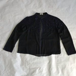 JMD New York. Pretty Sheer top beaded & sequins.